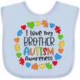 thumbnail image 3 of Inktastic I Love My Brother Autism Awareness Boys or Girls Baby Bib, 3 of 4