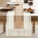 thumbnail image 2 of Camino de mesa ZeeMart, estilo macramé, bicolor, 36 x 229 cm, beige/marfil, 2 of 7