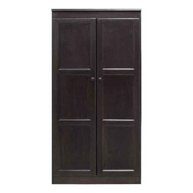 Pemberly Row Armoire Garde-Robe de 5 Pi de Hauteur 60"H X 30"L en Espresso