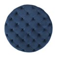 thumbnail image 5 of 40" Round Velvet Storage Ottoman, Button Tufted Accent Coffee Table , For Bedroom, Living RoomBlue, 5 of 5