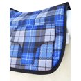 thumbnail image 3 of Horse English All-Purpose Neoprene Shock Absorbing Blue Plaid Saddle Pad 72TS29RB, 3 of 5