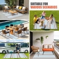 thumbnail image 4 of Blue Grey Stripes Outdoor Rug for Patio/Deck/Porch, Non-Slip Large Area Rug 3 x 5 Ft, Simple Striped Lines Minimalist Modern Indoor Outdoor Rugs Washable Area Rugs, Camping Rug Carpet Runner, 4 of 8