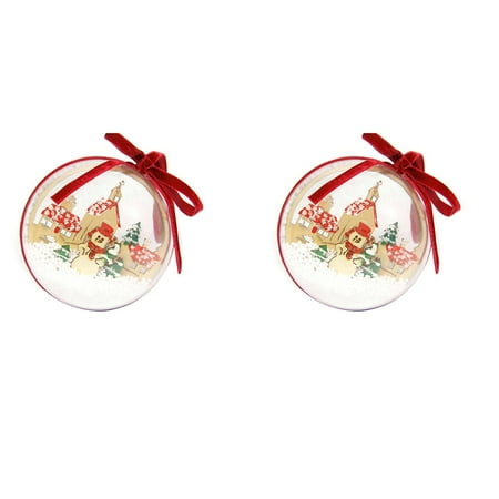 

2PCS Ornaments Clear Plastic Christmas Balls Decorations for Ball Transparent