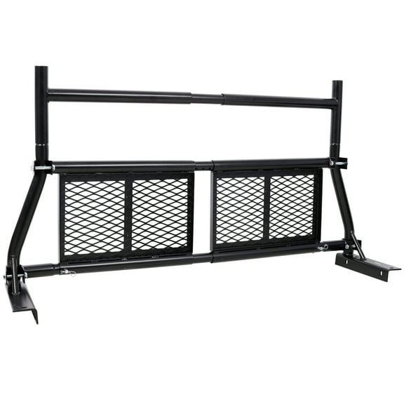 Pickup Universal Truck Headache Rack,Adjustable Steel Truck Back Rack Mesh Window Protector Head Frame Bed,Protect The Pickup Cab Window