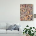 thumbnail image 3 of Trademark Fine Art 'Detroit Michigan City Map II' Canvas Art by Michael Tompsett, 3 of 4