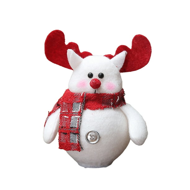 Toystoory Muñeco de Navidad Iluminado Atmósferas de vacaciones Adorno de Navidad Bar Interior Dibujos animados Funciona con pilas Decoración de ventanas Kits de decoración para fiestas Animal Toystoory HA064870-03