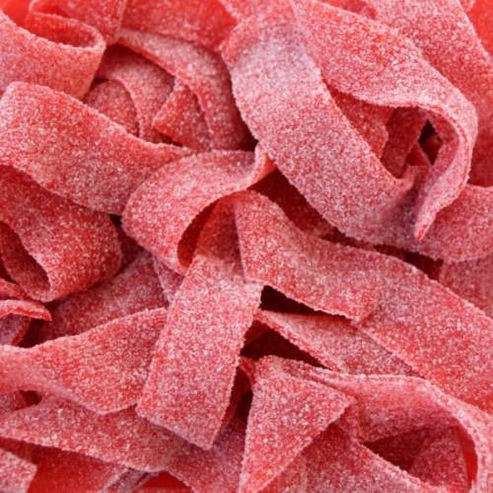 Strawberry Sour Belts 3.5 Pound Box - 200 Pieces