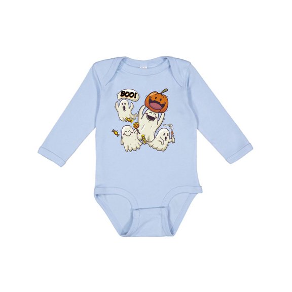 Inktastic Halloween Ghosts Boys or Girls Long Sleeve Baby Bodysuit