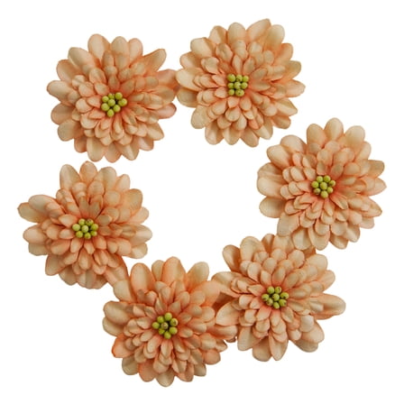 12 Packs: 6 ct. (72 total) Peach Gerbera Daisy Embellishments by Recollections