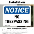 thumbnail image 3 of (2 Pack) No Trespassing OSHA Notice Sign 24 Inch X 18 Inch Vinyl Label Decal Sticker Weather Resistant, UV Protected for Workplace, Business, and Construction Site, Made in the USA, 3 of 7