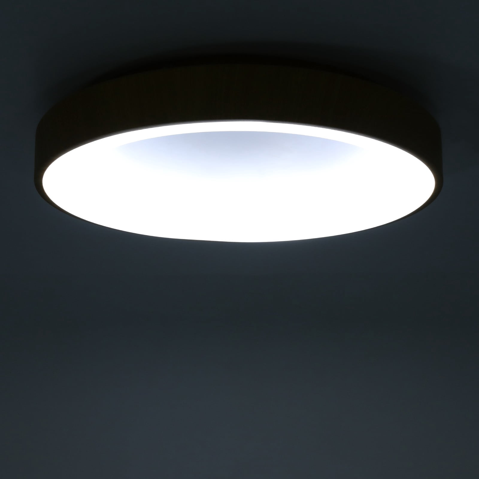 36W 6*47cm Round Ceiling Light Fixture Wood+White  Minimalist Round Ceiling Lamp for Bedrooms Kitchens Study Rooms