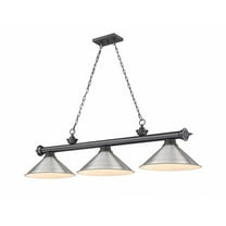 Z Lite 2306-3BP-BN15 3 x 60W Cordon Medium Dimmable Billiard Light, Brushed Nickel