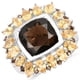 thumbnail image 1 of 9.16 Carat Genuine Smoky Quartz & Citrine .925 Sterling Silver Ring QJ Model, 1 of 3
