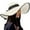A-Beige85, variant on Yuanlong Women Sun Hat Woven Big Straw Wide Brim Beach Hats With Black Ribbon Summer Elegant Floppy Foldable Roll Up Cap