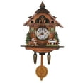 thumbnail image 5 of PAMINGONO 1Set Wooden Pendulum Clock Rectangular Light Brown 23X13X5 5Cm For Living Room Wall Decor Time Telling Alarm, 5 of 8