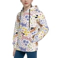 thumbnail image 2 of Lsque Floral Puppy Patten Youth Hoodie Sweatshirt Pullover with Kangaroo Pocket Boys and Girls Hoodie Warm Hoodie for Kids-X-Large, 2 of 6