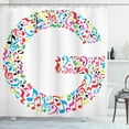 thumbnail image 1 of Ambesonne Letter G Shower Curtain, Majuscule Music Theme, 69"Wx75"L, Multicolor, 1 of 3