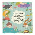 thumbnail image 3 of Ambesonne Under the Sea Shower Curtain, Calligraphy Mermaids, 69"Wx70"L, Multicolor, 3 of 5