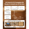 thumbnail image 4 of KFFKFF 10-Pack 6.6 ft/2M V-Shape LED Aluminum Channel with Milky Cover, End Caps, and Mounting Clips, Aluminum Profile for LED Strip Light Installations, Ideal for Under Cabinet and Counter Lighting, 4 of 9