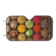 thumbnail image 4 of Uemuo Spices And Herbs Pattern Accordion Car Windshield Sun Shade, Foldable Reflective Sun Visor for Car, Reflector Windshield Sunshade-Medium, 4 of 7