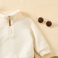 thumbnail image 7 of Baby Boy Outfit Boys 2 Piece Set Long Sleeve Hoodie Side Pockets Jogger Pants Daily Wear Boy Baby Clothes Beige 18 Months-24 Months, 7 of 7
