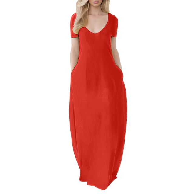 Robe Maxi à Manches Courtes d'Été pour Femmes Grande Taille - Design 2025, Décontractée et Élégante