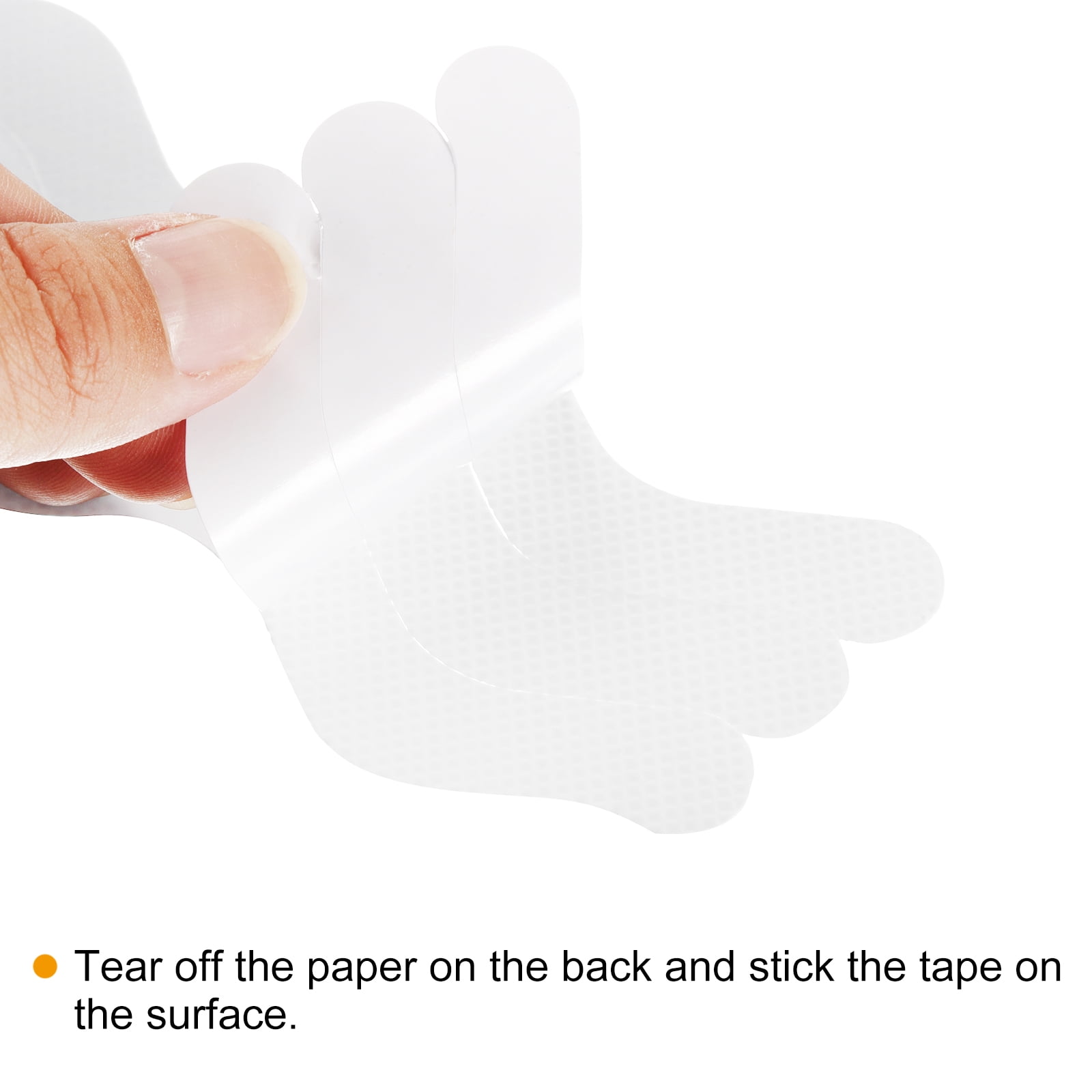 Unique Bargains Anti Slip Grip Tapes Non-Slip Traction Strips S Shape for Stairs White 7.1 x 0.5"