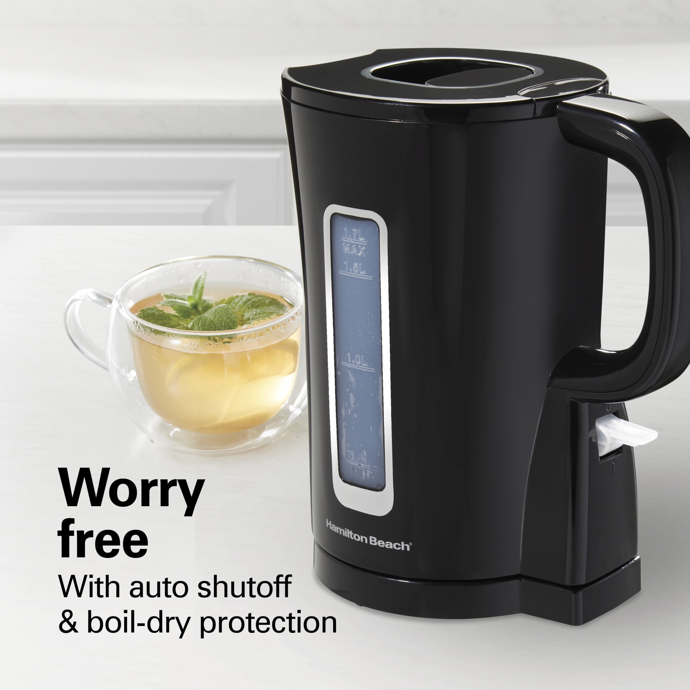 HAMILTON BEACH 電気式タジン鍋 黒 Hamilton Beach Electric Kettle, Tea & Water Kettle, 1.7L, Black