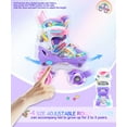 thumbnail image 4 of Roller Skates for Kids Girls Rainbow Unicorn Toddler Roller Skates W/Full Light up Wheels for Outdoor Beginner Rollerskates for Gifts, 4 of 7
