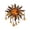 C001- Clear (A), variant on Hanging Wall Decor, Outdoor Hanging Decor, Celestial Decor, Garden Decorations Outdoor, 8X8 Inch 2D Acrylic Sun Style Pendant with Decorative Beaded Chain for Balcony Window,