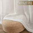 thumbnail image 4 of DriftAway Linen Curtains 63 Inches Long for Living Room Semi Sheer 2 Panels Farmhouse Natural Flax 3 Inch Rod Pocket Back Tab Boho Rustic Light Filtering Window Drapes for Bedroom Privacy Assured, 4 of 8