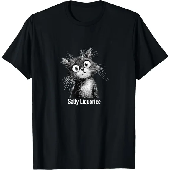 Salty Liquorice Cat Feline Humor Design Gift For Parent Partner Unisex T-Shirt, up to Size 5XL
