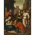thumbnail image 2 of Circle of&nbsp;Frans Francken the Younger 15x18 Black Ornate Wood Framed Double Matted Museum Art Print Titled - Adoration of the Magi, 2 of 5