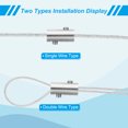 thumbnail image 5 of Uxcell 11mm Hole Wire Rope Clips Set 8 Set Double Holes Cable Clamp with M6 Hexagon Screws Spanner Silver 16x20mm, 5 of 7