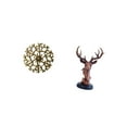 thumbnail image 5 of CoudarTitie Metal Wall Hanging Sculpture Decorative Disc Deer Head Figurine Ornament Crafted From Iron Resin Glass Mirror Suitable for Living Room Bedroom Dining, 5 of 8