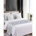 thumbnail image 4 of Xipuska Summer Retro Ocean Bed Runners for King Size Bed, Decorative Bed Throws for Foot of Bed, Grey Coral Starfish Vintage Conch Bed Runner Sofa Throw Bedding Scarf Protector Slipcover for Bedroom, 4 of 6
