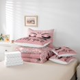thumbnail image 6 of Homewish 3D Chic Diamond 7-Piece Bedding Comforter Set,Pretty Girl King Bedding Sets,Pink Sequin Print Bed Sheets For Teens,Breathable Home Decor, 6 of 8