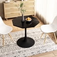 thumbnail image 3 of Holaki 32"Modern Octagonal Coffee Table with Printed Black Marble Table Top,Metal Base, for Dining Room, Kitchen, Living Room, 3 of 10