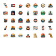 thumbnail image 2 of 35pcs-70pcs Colorful Stickers City Stickers Fun Stickers Artsy Stickers for Laptops Suitcases Phones, 2 of 9