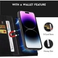 thumbnail image 7 of RadEnergy EMF Protection Anti-Radiation Leather Wallet Case with Card Holder for iPhone 14 Plus – Black, 7 of 7