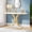 White and Gold, variant on Finmind Modern Narrow Entryway Console Table, 40 inch Small Entryway Table with Geometric Metal Base for Living Room, Hallway and Foyer,White & Gold