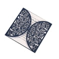 thumbnail image 3 of Graflsoa Elegant Floral Invitation Set for Weddings & Celebrations - 10-Piece Pearl Paper Cards with Intricate Carved Designs, Available in White, Blue, Gold, 3 of 7