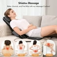 thumbnail image 2 of Naipo Shiatsu Back Deep Kneading Massage Seat Cushion with Heat, Height Adjustable Back Massager for Pain & Stress Relief For Home Office Chair, 2 of 7