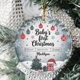 thumbnail image 2 of Name/Birthday/Info Baby Christmas Ornament 2025, Baby's First Christmas Ornament Gift for New Dad Mom Newborn, Baby's 1st Christmas Ornament Gift, 2 of 5