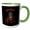 Green/White, variant on 3drose, an Awesome Funny Ninja for Any Kid Who Loves Ninjas and Martial Arts, 11oz Two-tone Black Mug