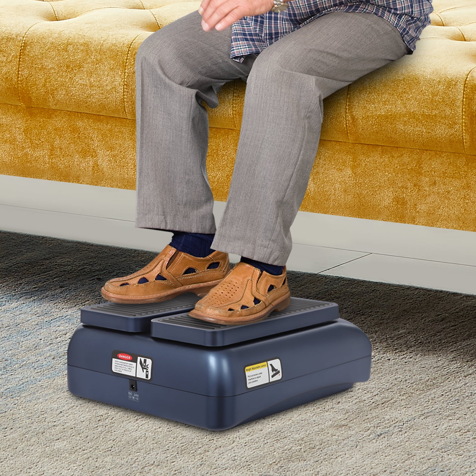 1 PCS Blue Foot Massager, Electric Foot Circulation Device, Foot Exercise Device, Output: DC 24V 1A, Power: 20W