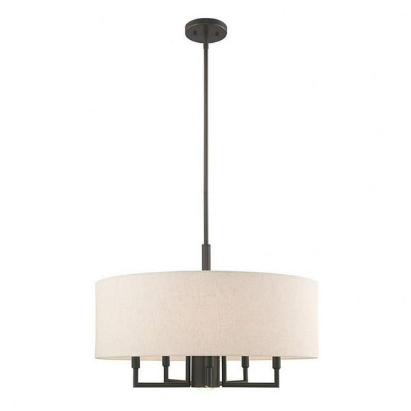 Modern Traditional Five Light Chandelier-English Bronze Finish Bailey Street Home 218-Bel-3110394