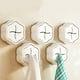thumbnail image 1 of Ganchos Adhesivos Beige para Toallas | Montaje En Pared Sin Taladro | Paquete de 6 Ganchos de Abs Sin Perforaciones para Toallas y Paños, Ideales para Cocina, Baño y Almacenamiento En Puertas, 1 of 7