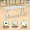 thumbnail image 3 of National Public Seating 30” x 60” Heavy Duty Folding Table, Speckled Grey, 3 of 9