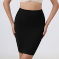 thumbnail image 2 of LNWUY Half Slips for Women Solid Color underskirt Slip Skirt High Waist under Dress Slips for under Dresses Shapewear Slip Black XL, 2 of 6